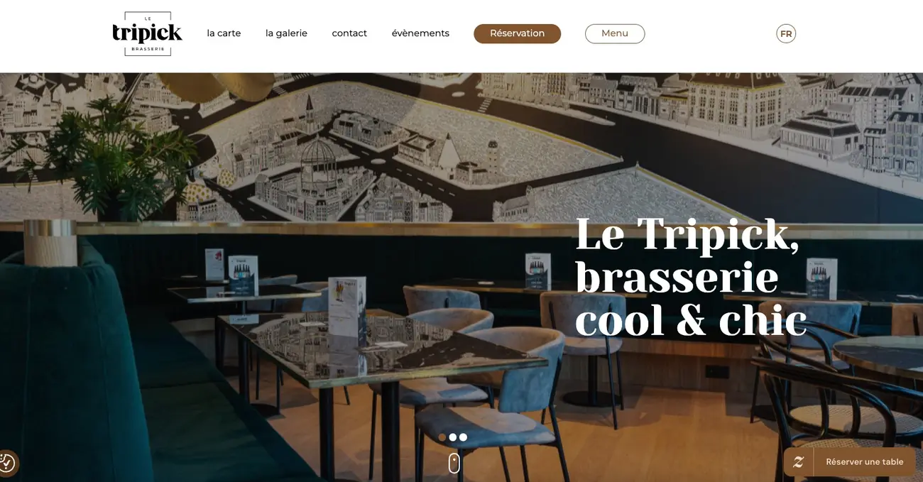 Brasserie le Tripick, page d'accueil du site